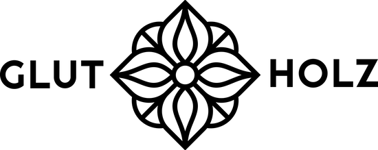 Glutholz Logo mit Schrift und Icon