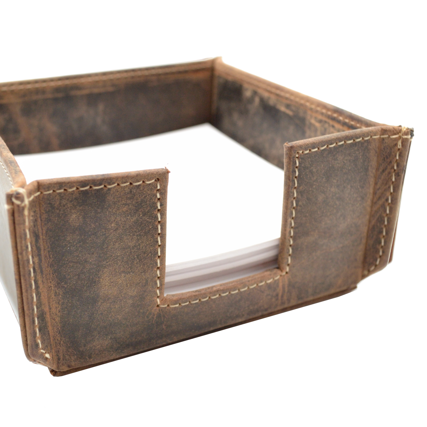 Notizzettelspender Leder "Vintage"