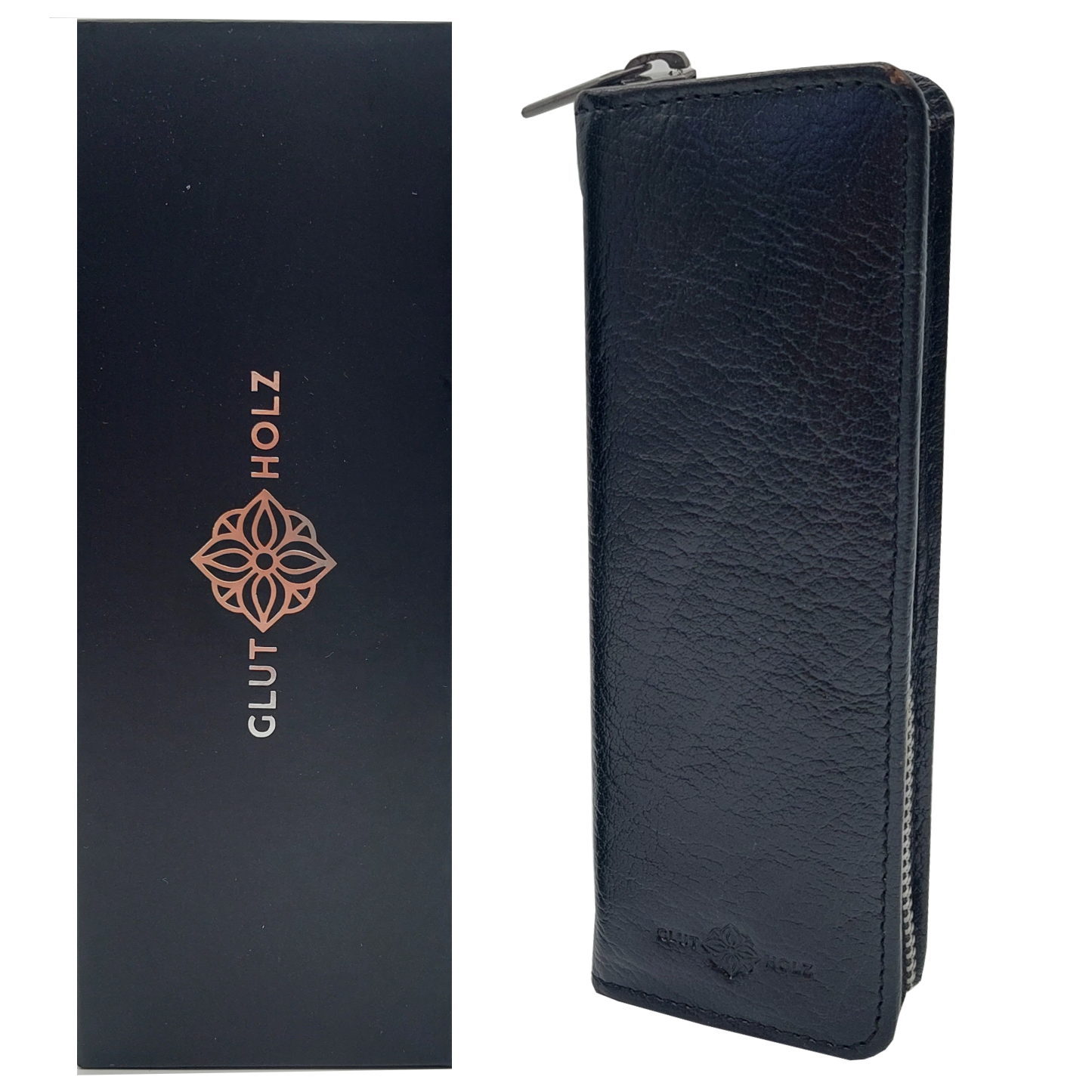 Stiftemappe Leder "Asche"