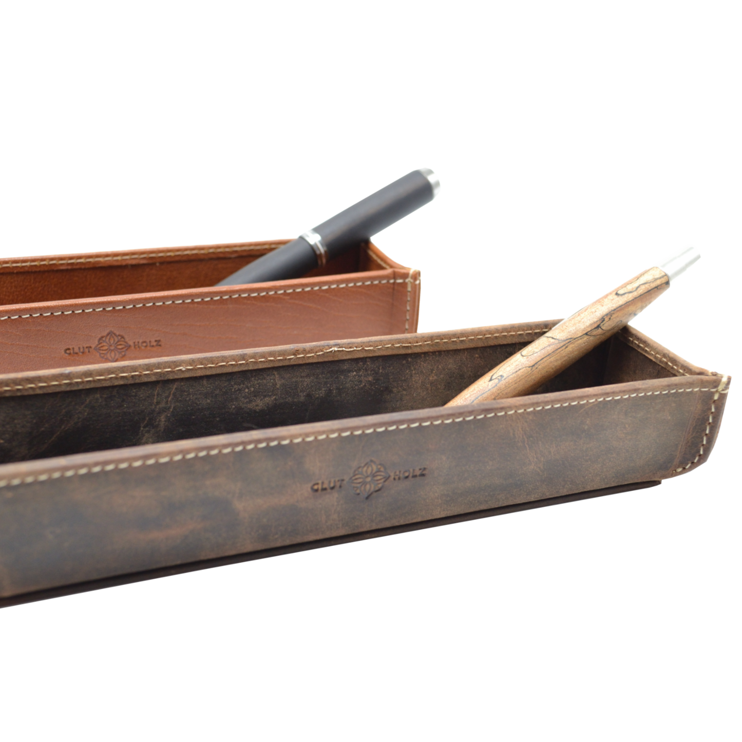Stifteschale Leder "Vintage"
