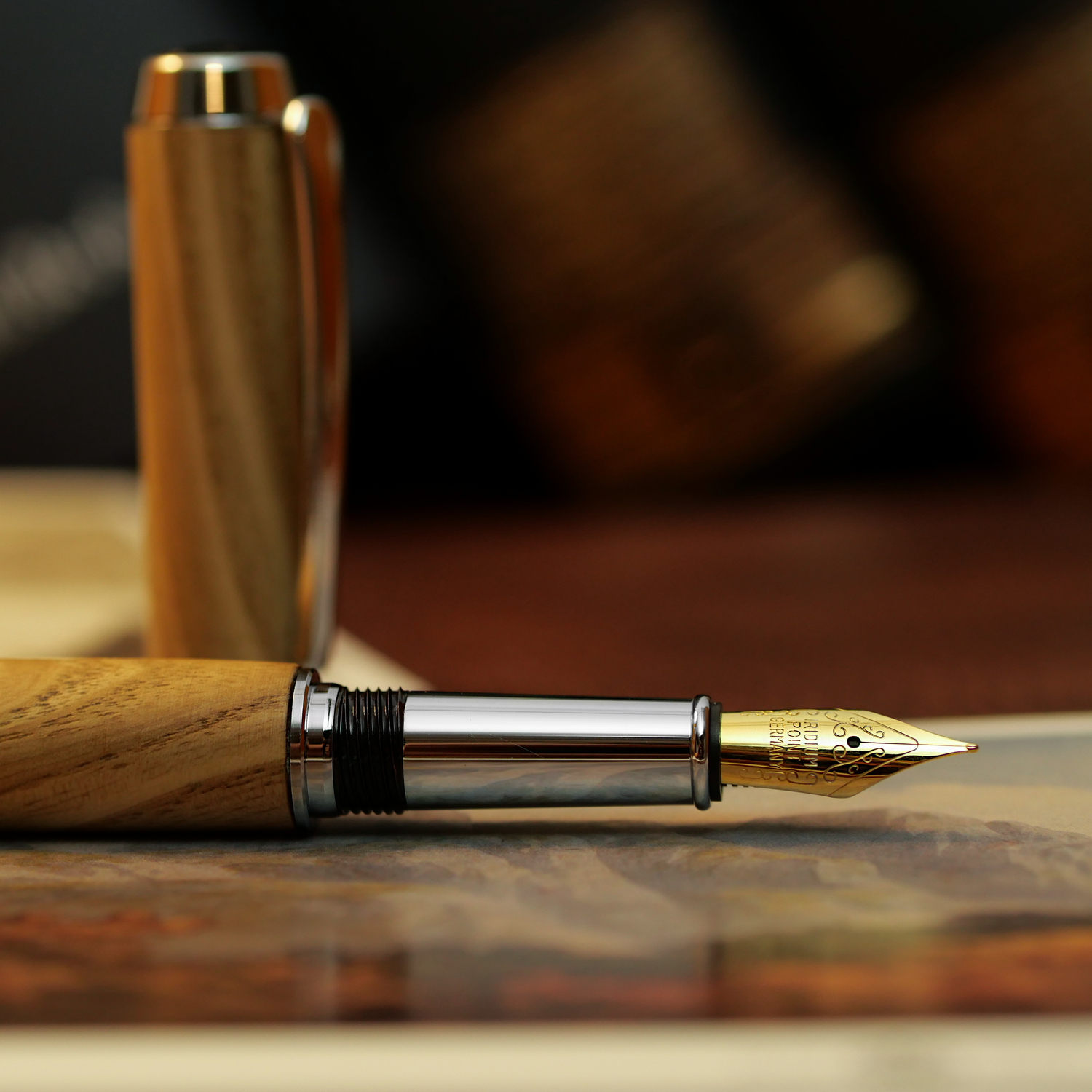 Eld Füllfederhalter Esche Detailaufnahme Federspitze