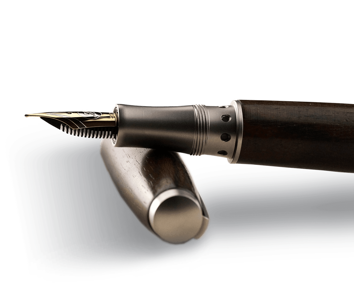 Heritage Füllfederhalter Ziricote Detailaufnahme liegend