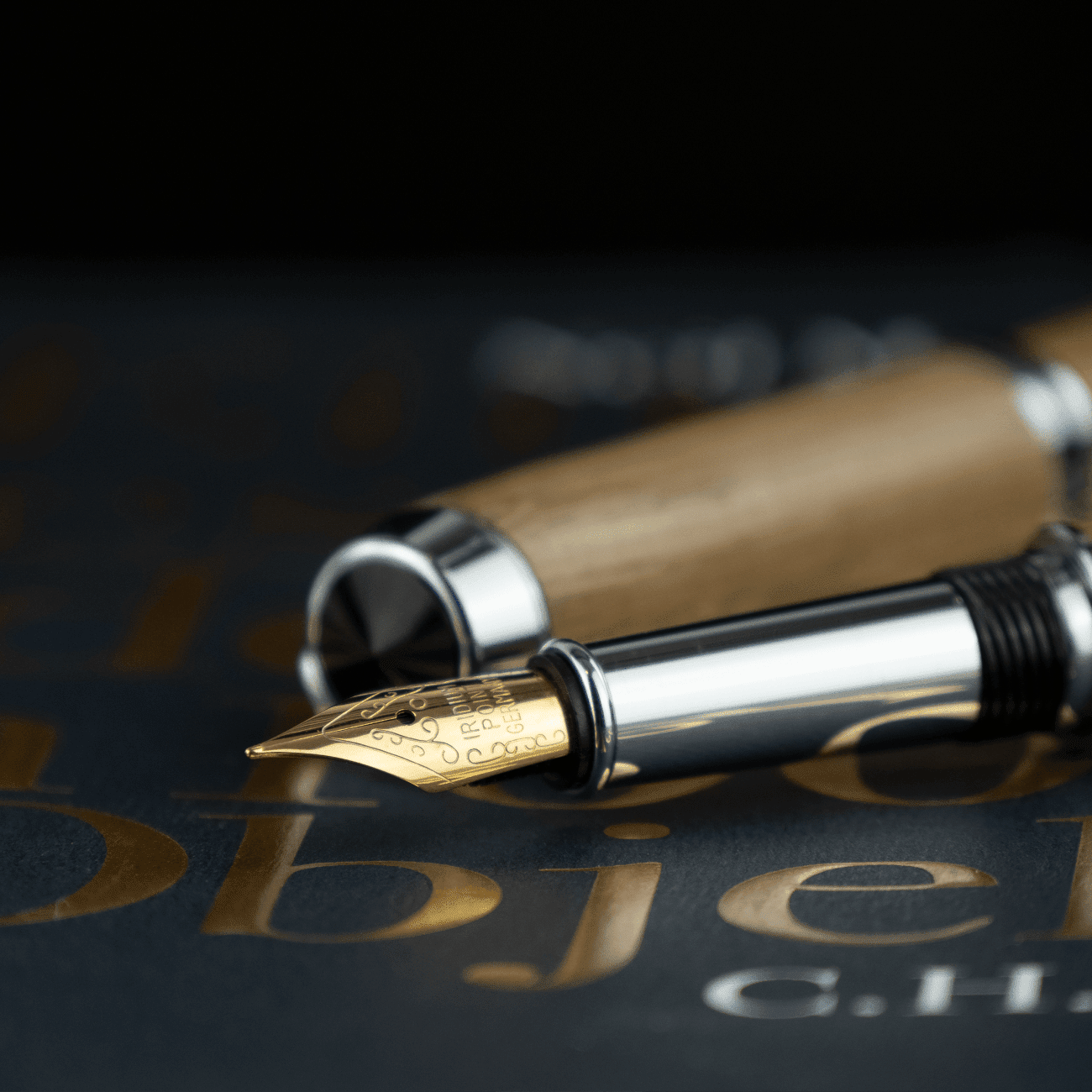 Oak Füllfederhalter Eiche Detailaufnahme Federspitze